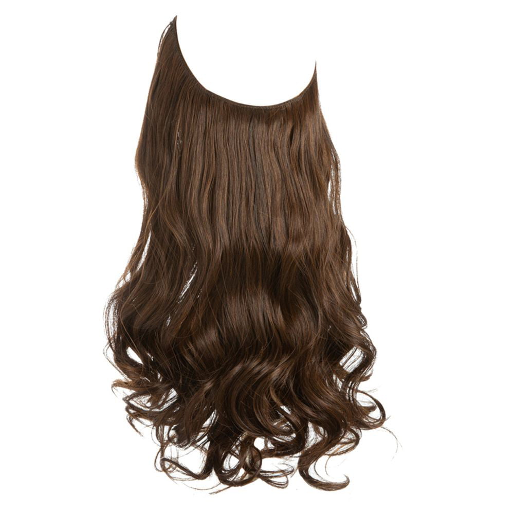 Synthetic No Clip Curly Hair Fluffy Hair Bun False Hairpiece Fake Hair  Piece Wave Halo Hair Toupee 16 INCHES GINGER BROWN 