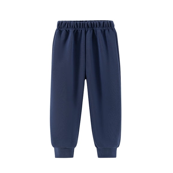 EnJoCho Boys Straight Wide Leg Baggy Sweatpants, Open Bottom Elastic Waist Jogger Unifor𝗆 Pants with Pockets for Kids Back-to-School Use