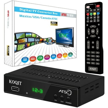 KOQIT Digital TV Converter Box ATSC Cabal Box for Analog HDTV ATSC TV Tuner 1080P Timer Setting USB PVR Function Digital Channel Free Set Top Box