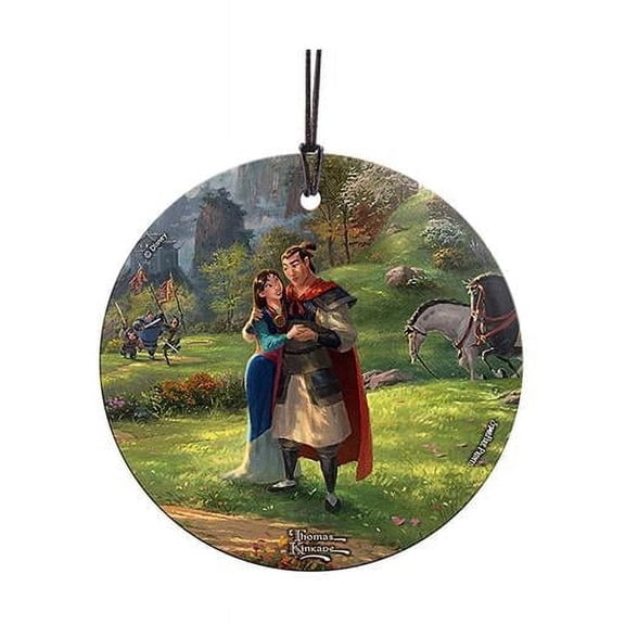 Disney (Mulan Blossoms of Love - Couple) StarFire Prints™ Hanging Glass Print SPCIR979