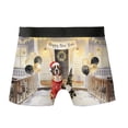 thumbnail image 2 of Happy New Year 2026 Saint Bernard Santa Gnome Holiday Party Snow All Over Print Boxer Briefs Underwear for Men Dad St Dog Lover - 13019, 2 of 6