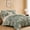 Green Butterfly&floral, variant on Catami Floral 7-piece Bed in a Bag Queen Comforter Set with Sheets,Green Butterfly&floral