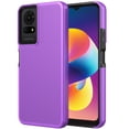 thumbnail image 2 of For TCL 50 LE T510D Shockproof Hybrid Cell Phone Cover Case - Dotted Purple, 2 of 5