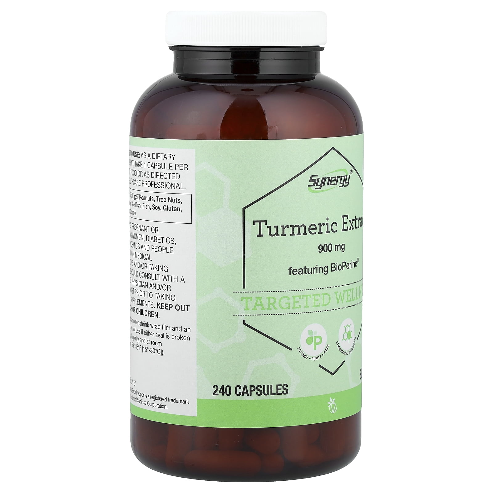 Vitacost Synergy®, Turmeric Extract, Featuring BioPerine®, 240 Capsules