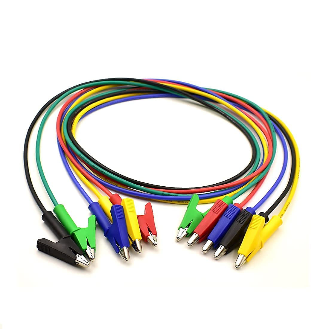 High Current Clip Connector Cable Jumper Silicone Wire Test Leads 1m Long 