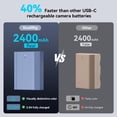thumbnail image 3 of Batería de cámara SMALLRIG USB-C de repuesto para Sony N, 2400 mAh, 3 of 9