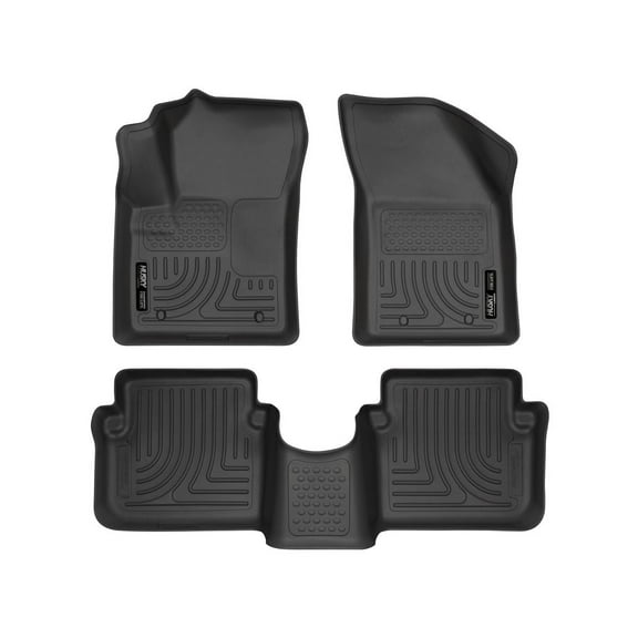 Husky Liners 98091 Weatherbeater Floor Mats Fit 2011-2014 Chrysler 200 4-Door, Dodge Avenger - Front/2nd Seat - Black