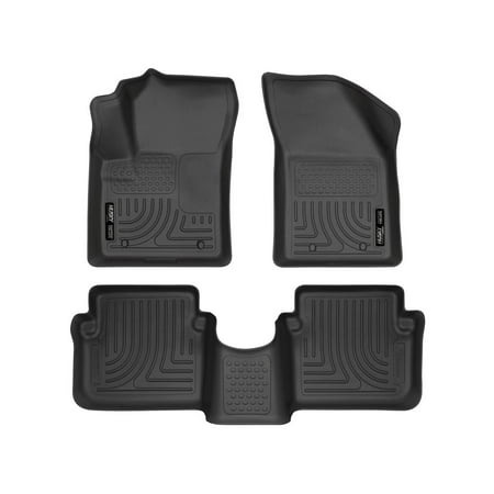 Husky Liners Weatherbeater Floor Mats | Fits 2011 - 2014 Chrysler 200 4-Door & Dodge Avenger | Front & 2nd Row, 4-pc Black - 98091