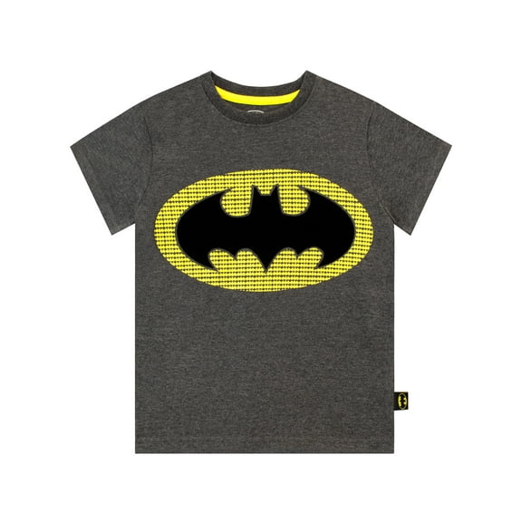 DC Comics Boys Batman T-Shirt Gray Sizes 4-14