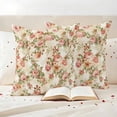 thumbnail image 3 of Pink Rose Fall Outdoor Waterproof Pillow Covers, Thanksgiving Vintage Pastoral Floral Decorative Square Throw Pillowcase Sofa Cushion Sham for Patio/Couch/Chair, 16"x16" 2 Pack, 3 of 8