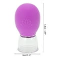thumbnail image 2 of Unique Bargains 1 Pc Convenient Cupping Facial Tools for Beauty Parlor Purple Silicone Glass, 2 of 6