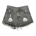 thumbnail image 2 of Women's Jean Shorts Plus Size 5XL Fashion Solid Color Pockets High Waist Tightness Denim Shorts, 2 of 3