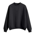 thumbnail image 6 of Resicozy Womens Sweatshirts Crewneck Oversized Pullover Solid Color Sweaters Fall Winter Cute Tops Clothes 2025 Black 2XL, 6 of 6