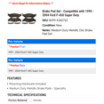thumbnail image 2 of Brake Pad Set - Compatible with 1999 - 2004 Ford F-450 Super Duty - Raybestos, 2 of 2