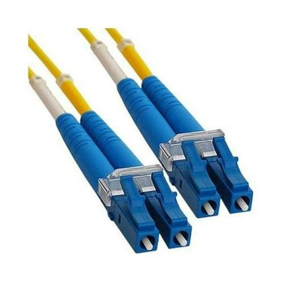 1 m LC Duplex Singlemode 9-125 Fiber Optic Patch Cable, Yellow - Small