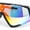 Black - Orange Mirror, variant on Mens Paint Splatter Oversize Shield Curved Wrap Color Mirror Sport Sunglasses Navy - Purple Mirror