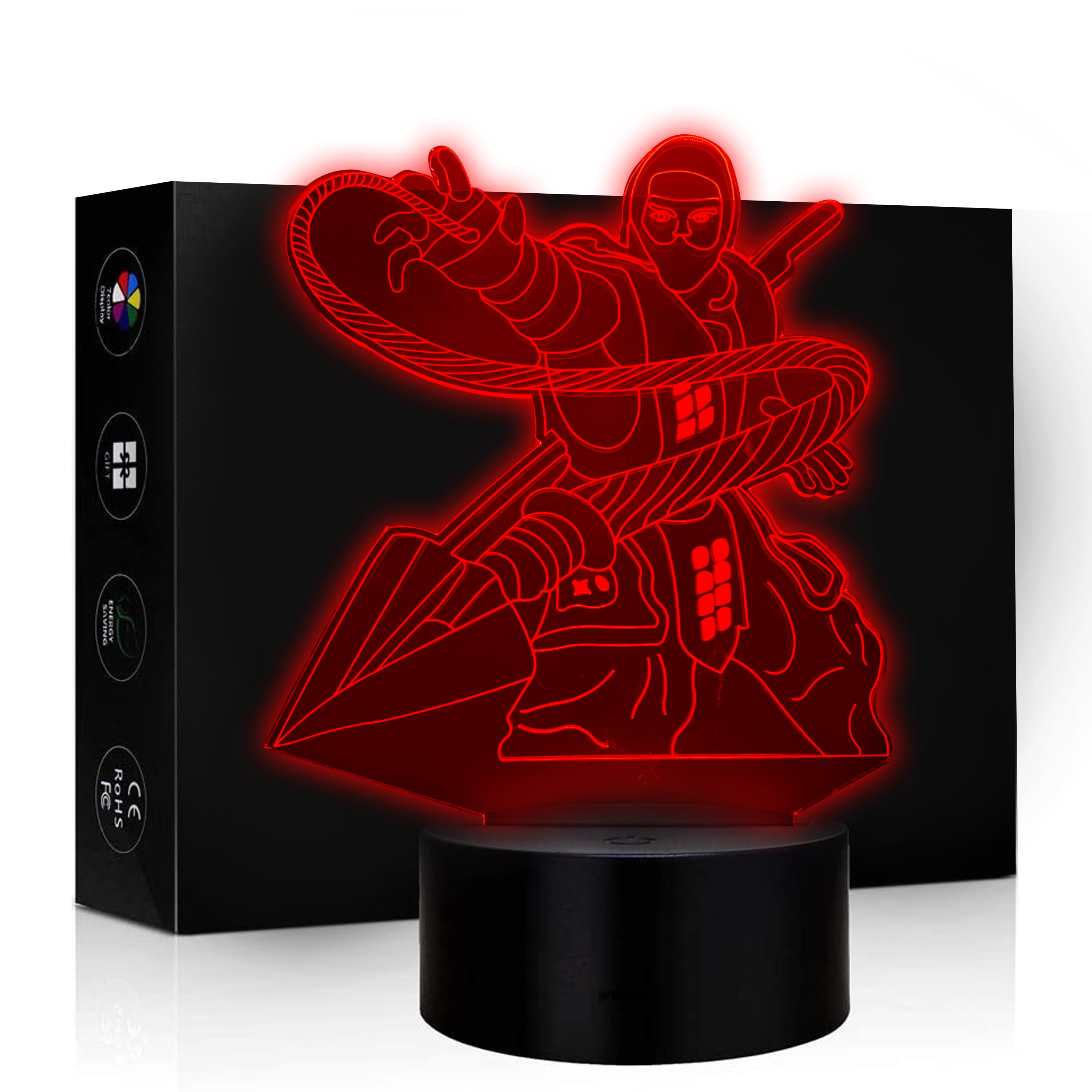 Mortal Undead Ninja Deadly 3D LED Acrylic Light Color Changing Lamp Walmart.com