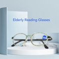 thumbnail image 3 of Reading Glasses, Elderly Glasses Blue Lighting Block High Definition Round Frame Reading Glasses Anti Eyestrain Reading Glasses Gaming Glasses for Men Women, 3 of 7