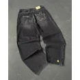 thumbnail image 1 of Pantalones vaqueros holgados de cintura alta para hombres y mujeres, ropa de calle, pantalones de pierna ancha, pantalones clásicos, Retro, bordado de letras, Hip Hop, años 90, Y2K, 1 of 5