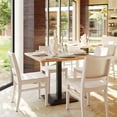 thumbnail image 6 of BizChair Commercial Grade Solid Wood Dining Chair with Curved Backrest and Antique White Finish, 6 of 13