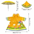 thumbnail image 3 of Bcylexb Rainy Day Goose Outfits with Umbrella, Yellow Waterproof Raincoat & Hooded Hat with Frog Floral Print for Outdoor Garden Patio Porch Decor, 3 of 6