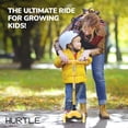 thumbnail image 7 of Hurtle Mini Kickboard Scooter for Kids  Height Adjustable 25-28 Inches, 3-Wheel Toddler Micro Scooter with LED Light-up Wheels, Lightweight Riding Toy, Non-Slip, Indoor/Outdoor Fun, Ages 2-5 Green, 7 of 7