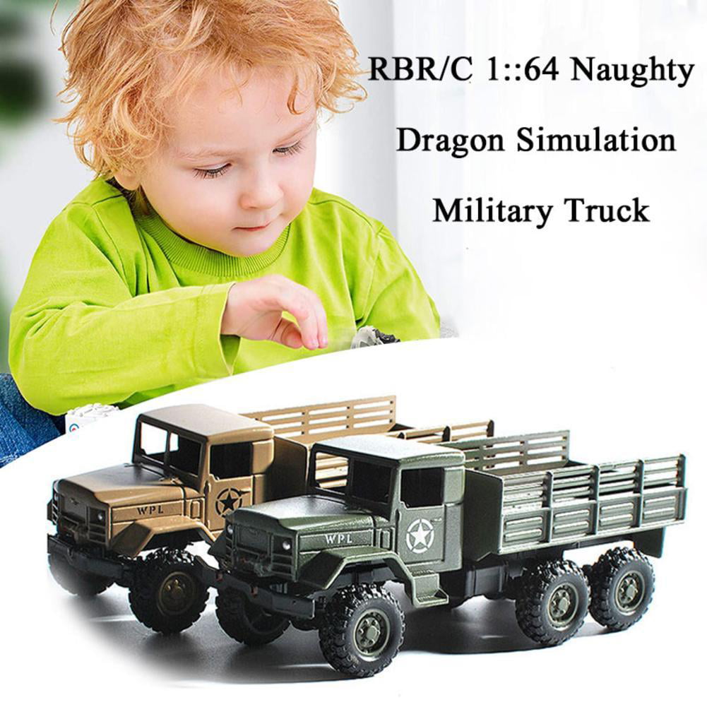 Small Simulation 1/64 WPL MB14 Military Truck Model Alloy Car Vehicle Kids Toys 