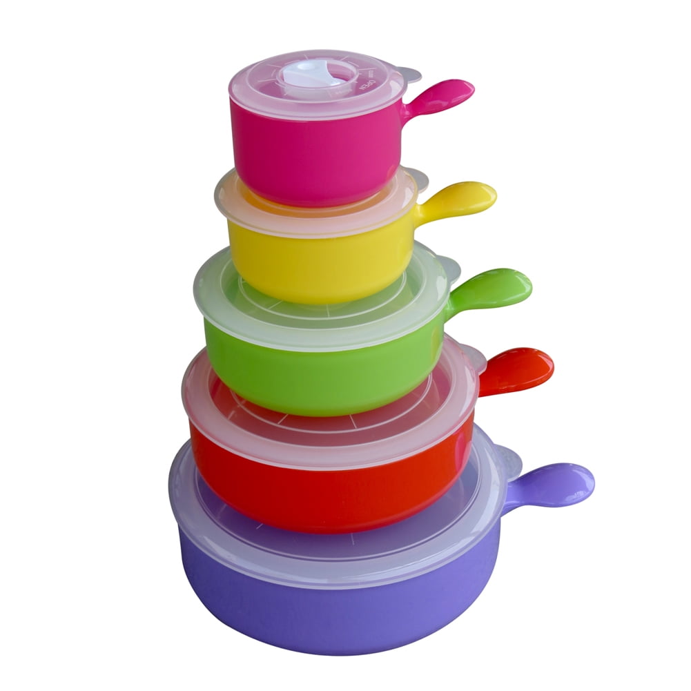 Evelots Microwave/Freezer BowlsWith LidsFood ContainerBPA Free