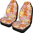 thumbnail image 7 of Uorisanigo Daisy Car Seat Covers Cute Elastic Fabrics Waterproof Car Seat Cover Easy to Install Auto Interior Accessories 2 Pcs Set for SUV, Vans,Sedan,Truck, 7 of 7