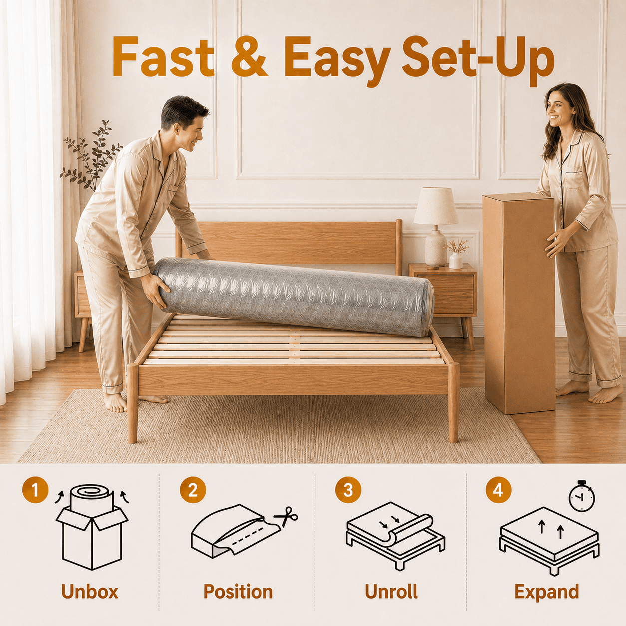 Trujae 12 inch Queen Mattress in a Box, Gel Memory Foam Hybrid