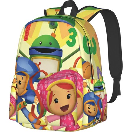 Cartoon Backpacks Team Anime Umizoomi Adjustable Funny Laptop Backpack Double Shoulder Bag for Women Men Climbing Shopping Work