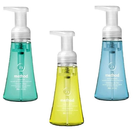 Method Foaming Hand Soap Variety, 1 Sea Minerals, 1 Waterfall, 1 Lemon Mint, 10 OZ Each, 1 CT