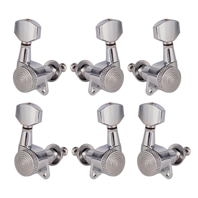 Paquete de 6 Clavijas para , Clavijas de Bloqueo, Clavijas de Afinación, Guitarra para Cabezal de - 3R 3L 3R 3L Plata Sunnimix clavijas de afinación clavijas de bajo