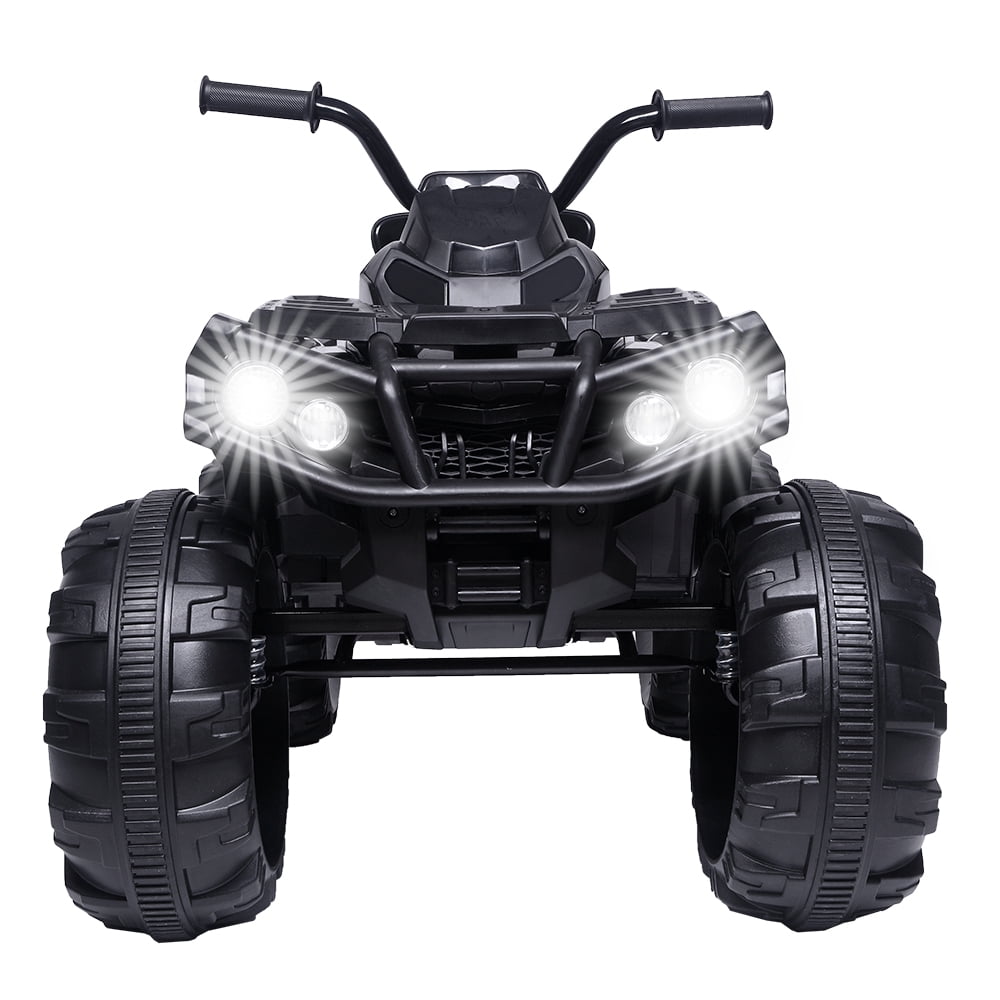 AUX Jack 2 Speeds LED Lights 12V Kids ATV Ride On Car Toys 2 Drive 