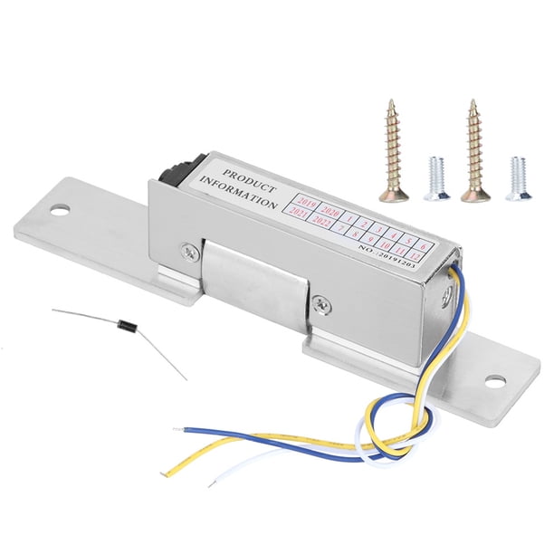 Cerraduras de seguridad para acceso a puertas con cerradura de cátodo eléctrica, tipo NC/NO, CC 12 V, con retroalimentación de señal