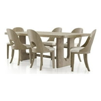 Furniture of America Selyra Wood 7-Piece Dining Table Set in White