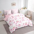 thumbnail image 2 of Manfei Bowknot Ghost Bedding Queen Size, Boo Halloween Bed Set, Teenager Boys Girls Reversible Bedding Sets Queen Size, Lightweight Bedroom Decoration, 7pcs, 2 of 7