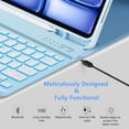 thumbnail image 5 of Backlit Wireless Bluetooth Keyboard Folio with Pencil Holder for 12.9-inch iPad Pro, iPad 5th/6th Gen & 13-inch iPad Air M2 (2024) / M3 (2025),Blue, 5 of 8