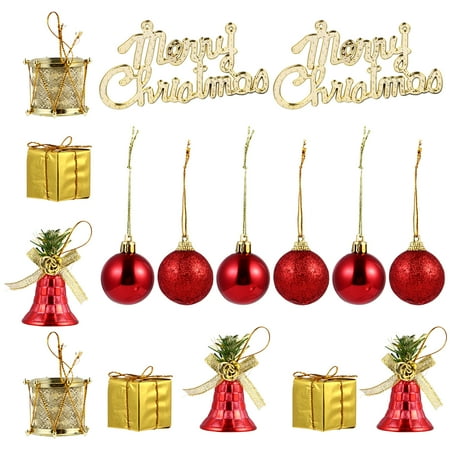 

32 Pcs Christmas Tree Decoration Set Tinkle Bells Venue Layout Decors