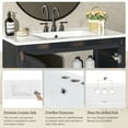 thumbnail image 4 of 36" Bathroom Vanity with Sink Combo, Vintage Bathroom Storage Cabinet with Adjustable Shelf and 2 Soft Closing Doors, Freestanding Solid Wood Bathroom Vanities, Espresso, 4 of 9