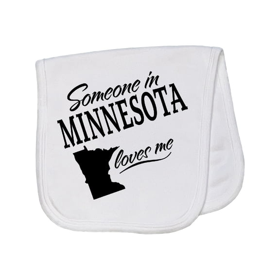 Inktastic Someone in Minnesota Loves Me Baby Burp Cloth