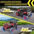 thumbnail image 4 of Farmdex 4WD 24V Ride on Toys 2 XL Seater Kids Ride on Cars w/ Remote Control, 4*200W Motor, Electric Off-Road UTV 7AH Battery Powered 4-Wheeler Vehicle w/ Bluetooth, Music, 3-Speed, LED Light, Red, 4 of 17