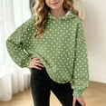 thumbnail image 5 of VIPOIN Polka Dot Hoodie for Girls Long Sleeve Pullover Drop Shoulder Cute Pattern Sweatshirt Casual Tops, 5 of 8