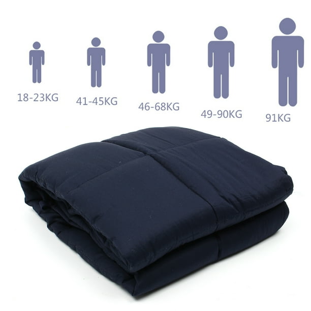 Weighted Blanket (40" x 60",15/20 lbs) Cotton Heavy Blanket to Improve