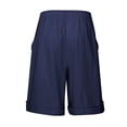 thumbnail image 5 of TRUBKH knee length shorts hiking shorts women long shorts for women womens capri pants shorts for women Navy 2XL, 5 of 8