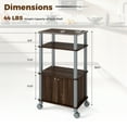 thumbnail image 3 of Giantex Bakers Rack Microwave Oven Rack Shelves Kitchen Storage Organizer, 3 of 9