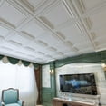 thumbnail image 3 of Art3d 2 ft.x 2 ft.Glue-up or Lay in Ceiling Tile PVC 3D Square Style in White(12-Pack), 3 of 8
