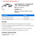 thumbnail image 2 of Spark Plug Wire Set - Compatible with 1994 - 1995 Chevy Caprice, 2 of 2