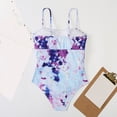 thumbnail image 5 of Traje de baño siamés de moda para mujer, cintura colgante, cuello y hombros, Bikini Sexy estampado Fridja  nalpqowj20451, 5 of 5