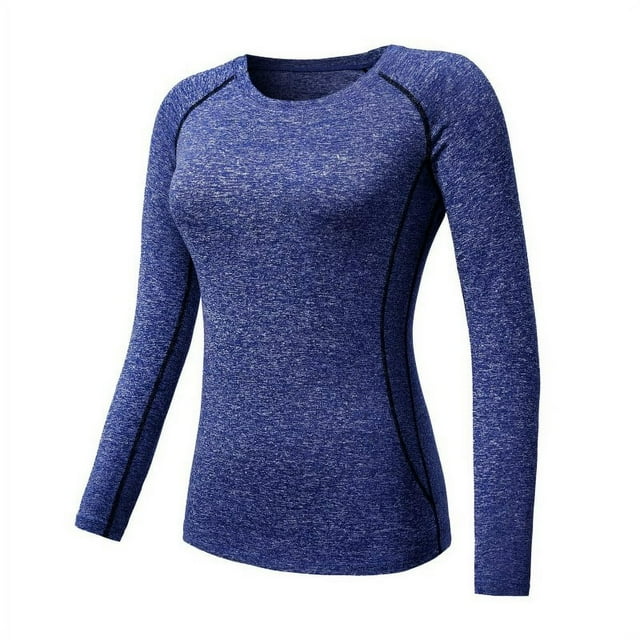 Women‘s Compression Tops Performance Athletic Long Sleeve Shirt Moisture Wicking Gym Yoga Running Workout T-Shirt